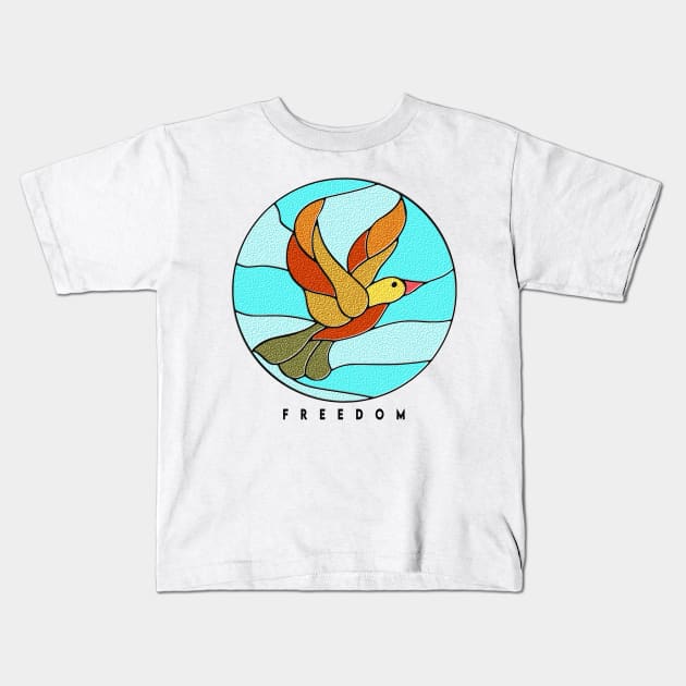 Freedom like a bird Kids T-Shirt by Design Knight